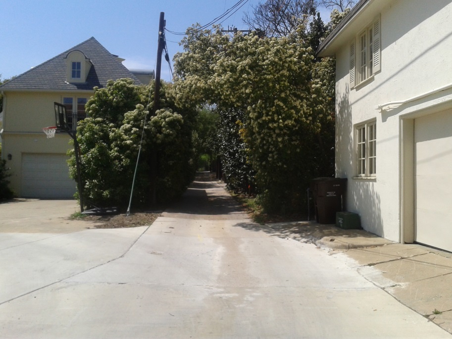 No standing, stopping, or parking in alleys.