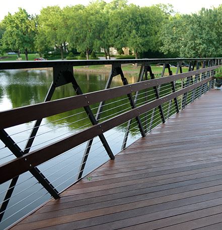 Wooden Bridge Over Water