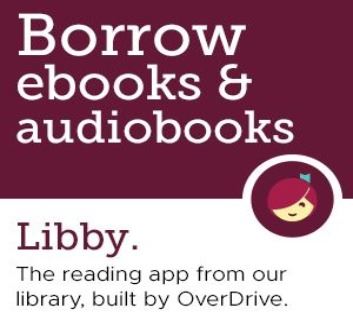 Libby app logo picture with eBooks and eAudiobooks wording