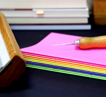 Bookbinding tools and paper
