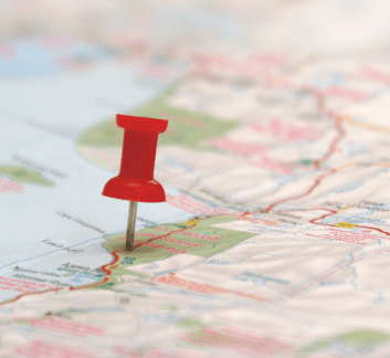 image of map with pin