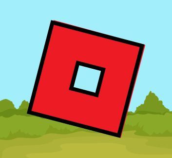 Landscape background with tilted red and pixelated 